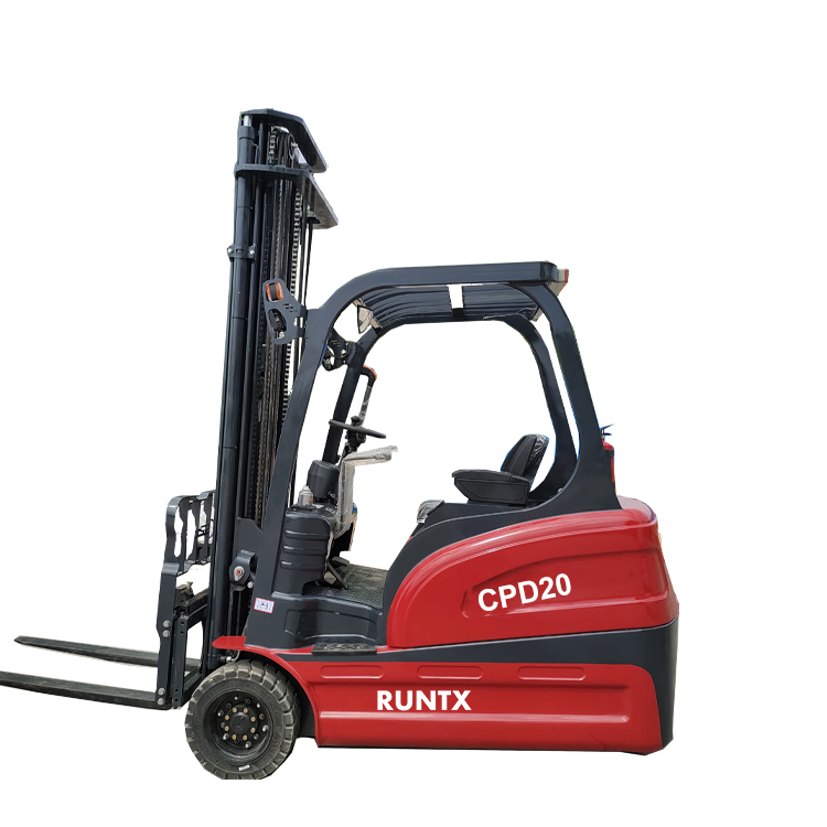 1.6 ton three wheels electric forklift with red color